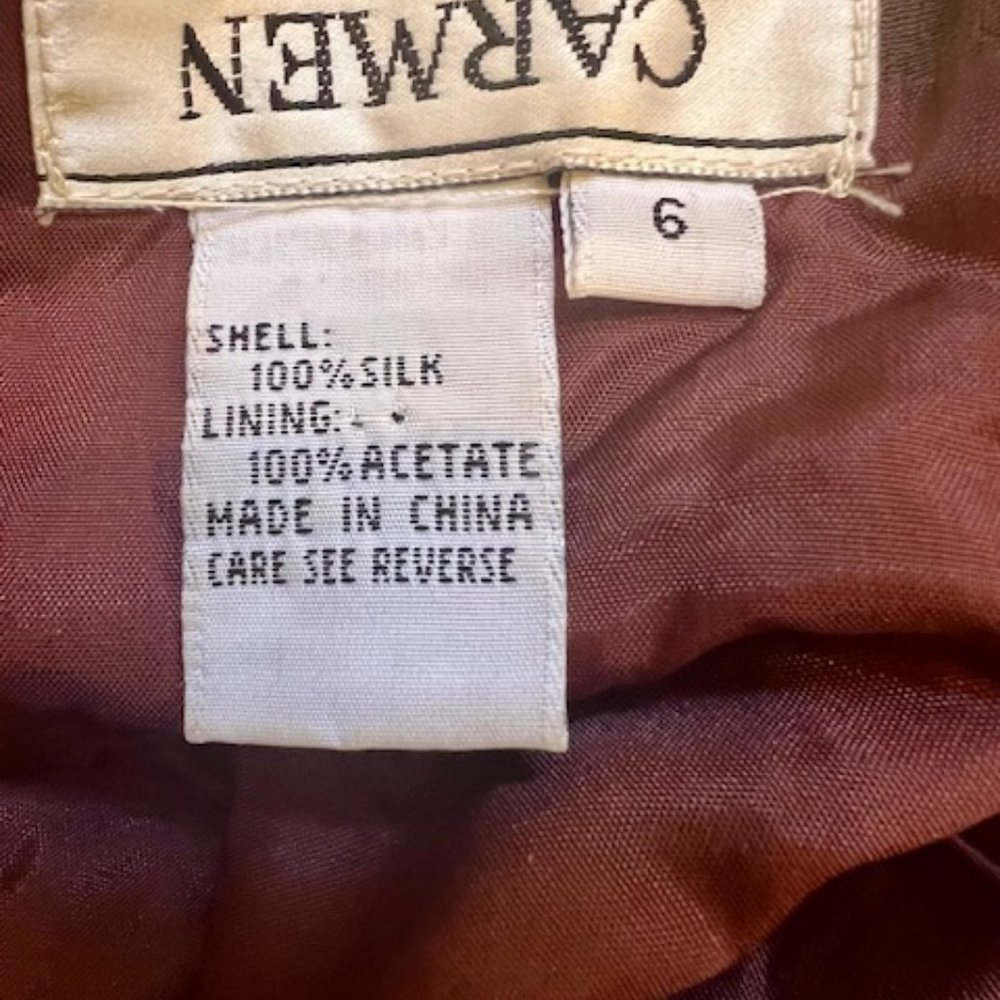 Carmen Marco Valvo Beaded Cocktail Dress - Picture 7 of 8